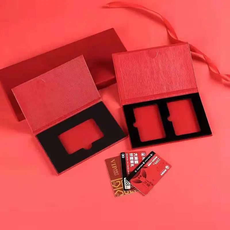 Custom Luxury Coupon VIP Business Member Credit Card Card Box With Magnet