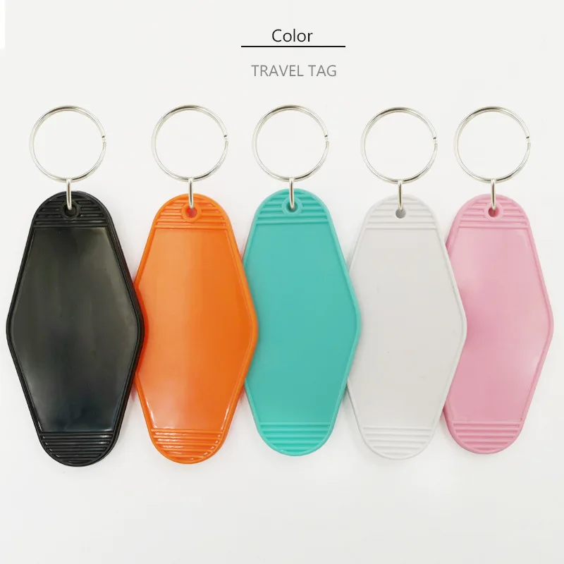 Customized Logo Plastic Keychain Luggage Tag Hotel Tag Luggage Hangtag Customized Printing Plastic Tag