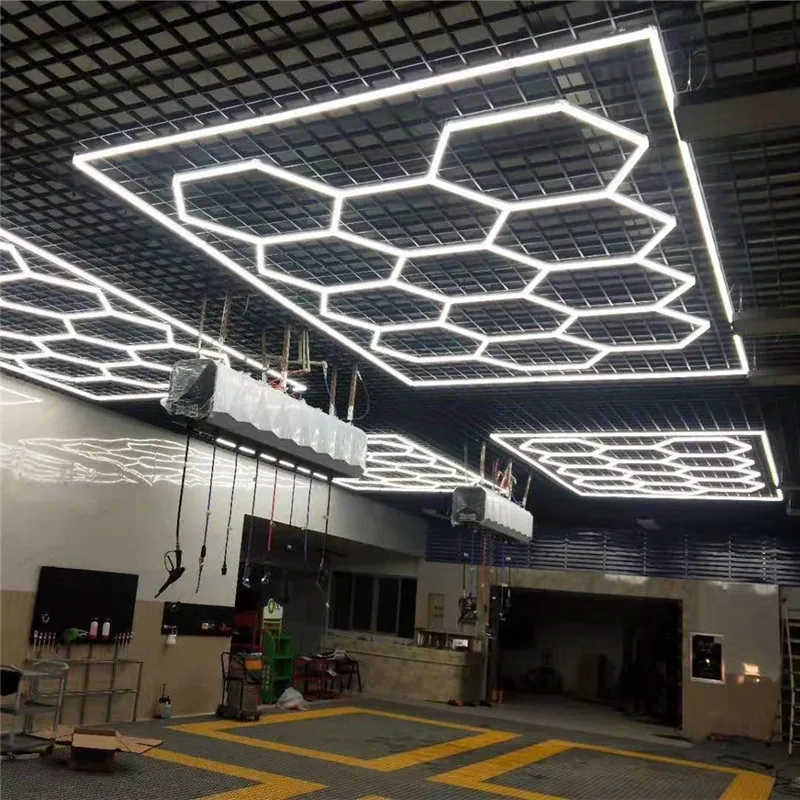 Car Detailing workshop Working Honeycomb light Garage Hexagon Led Light
