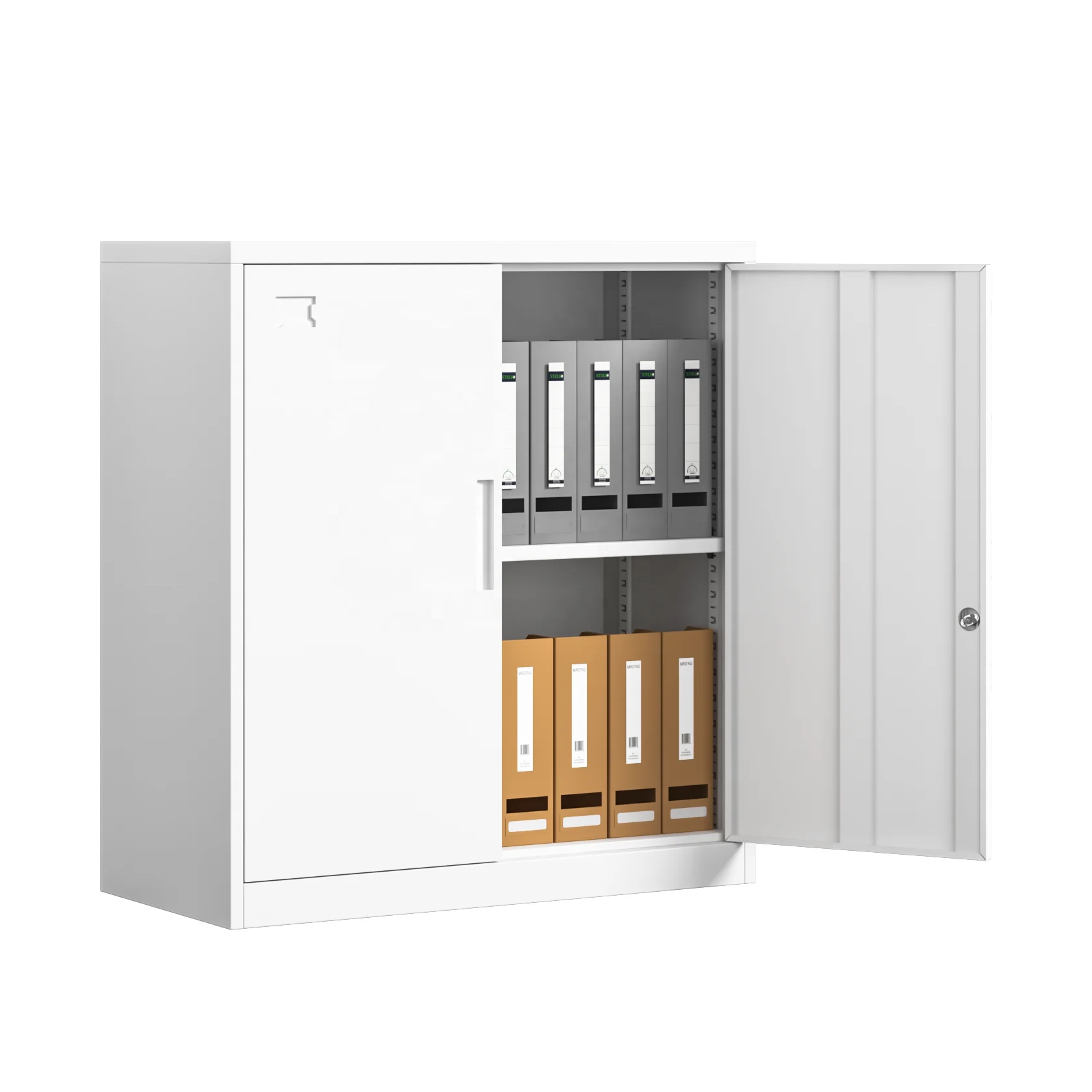 Half height Office cabinet 2 door Metal filing cabinet Steel office storage cabinet