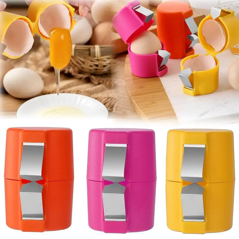 Egg Shell Opener Separator for Raw Eggs Upgraded Stainless Steel Egg Cutter Cracker Tool for Quickly Cutting Off