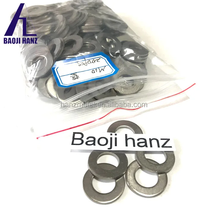 China customized fasteners gr5 flat thin m6 m8 m10 titanium washers split