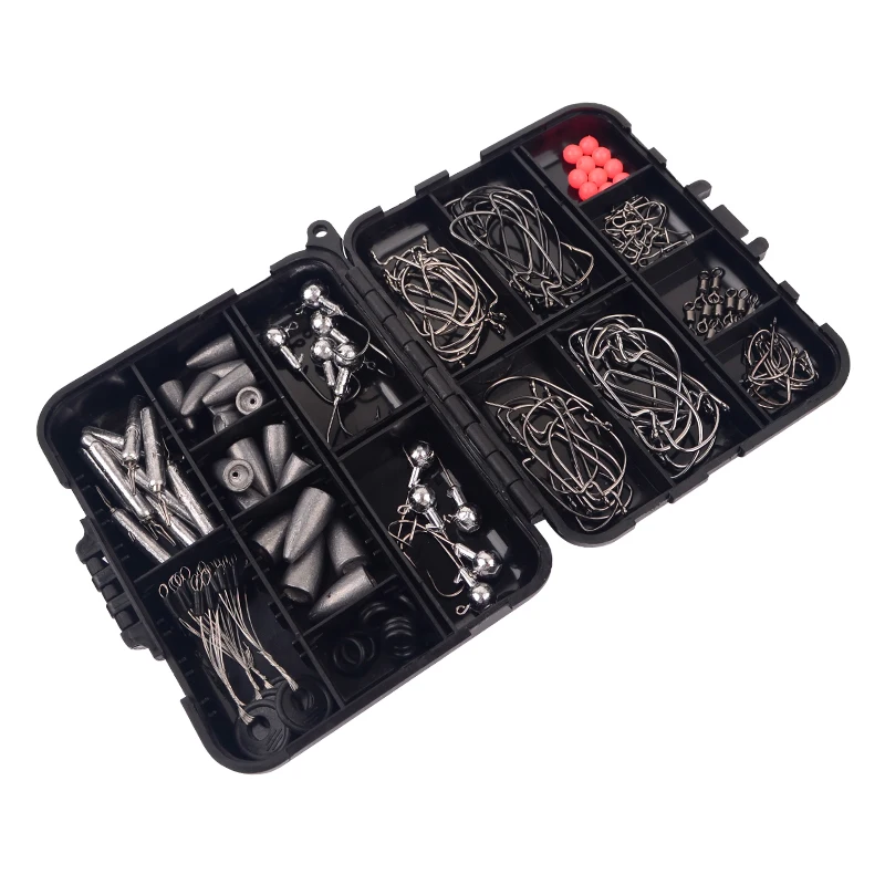 iLure Use Widely Fishing Accessories Hooks Swivels Lead Sinker With Ring Carp Fishing Tackle Boxes Angling