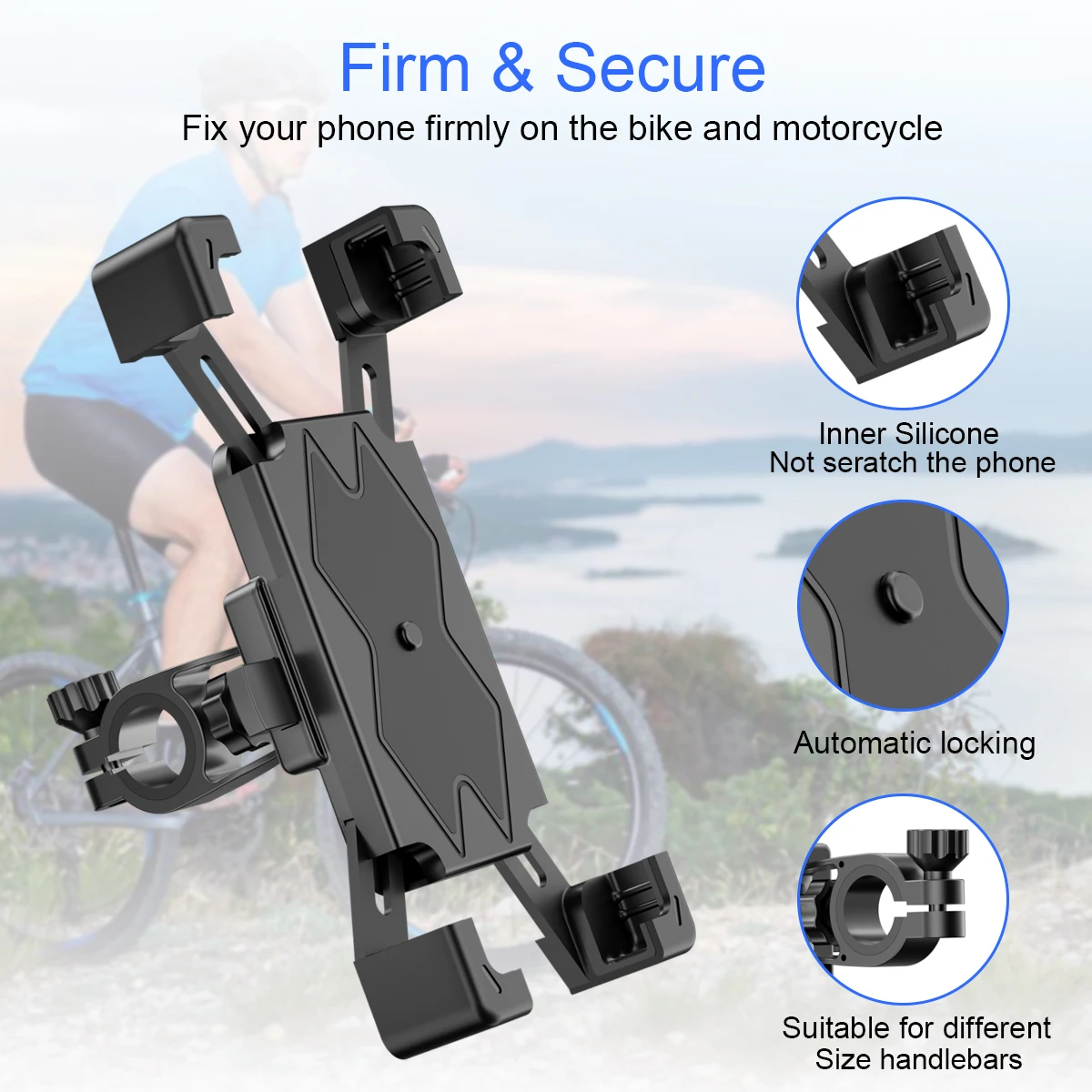 
2020 Universal Motorcycle Mobile Cell Phone Holder Mount for bike Motorbike Bike Phone Holder 