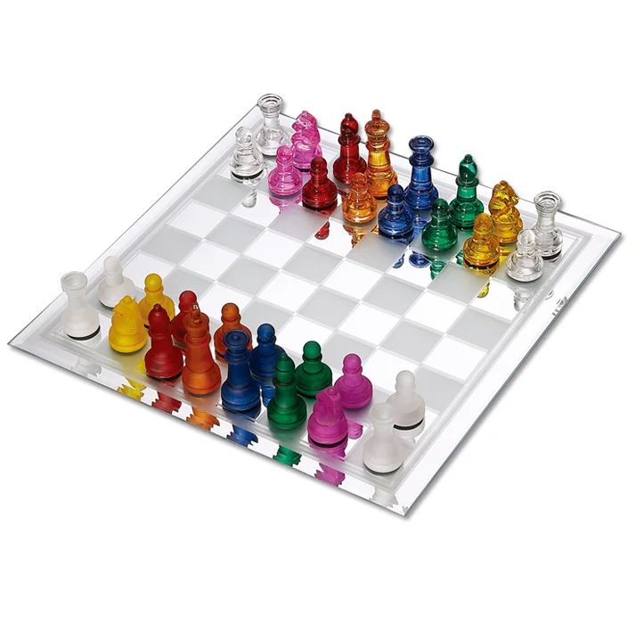 Стеклянная Шахматная настольная игра 35*35 см стеклянный Шахматный набор для взрослых вечеринки питьевые игры