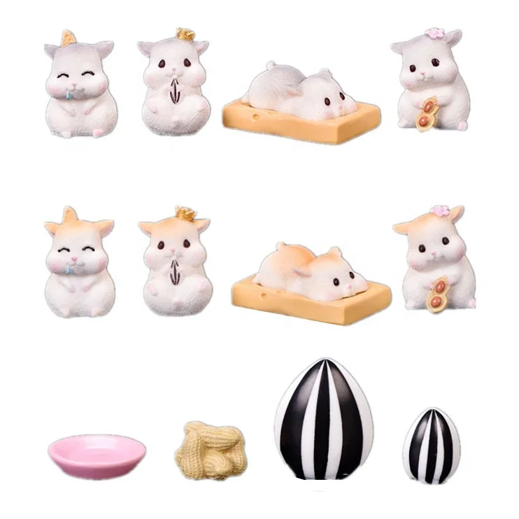 Toy Micro Landscape Decor Resin Craft Animal Garden Miniature Peanut Statue Model Figure Toy Nut Hamster