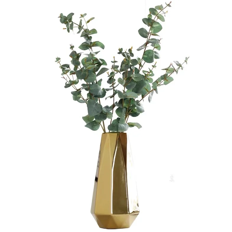 Wholesale luxury electroplate flower vase home living room tabletop decoration gold plating ceramic vases for flower.png