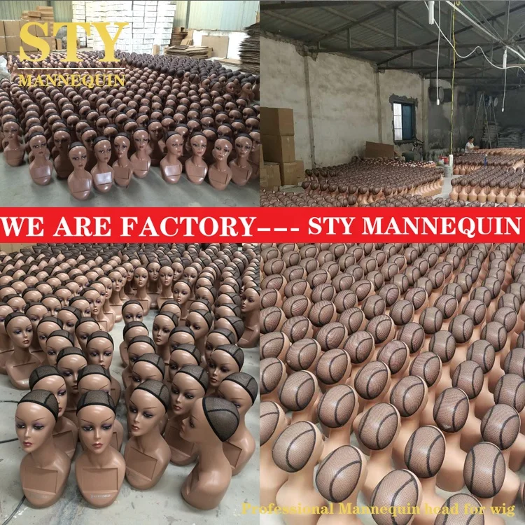 hot sale brown skin mannequin head realistic makeup mannequin head african american head mannequin