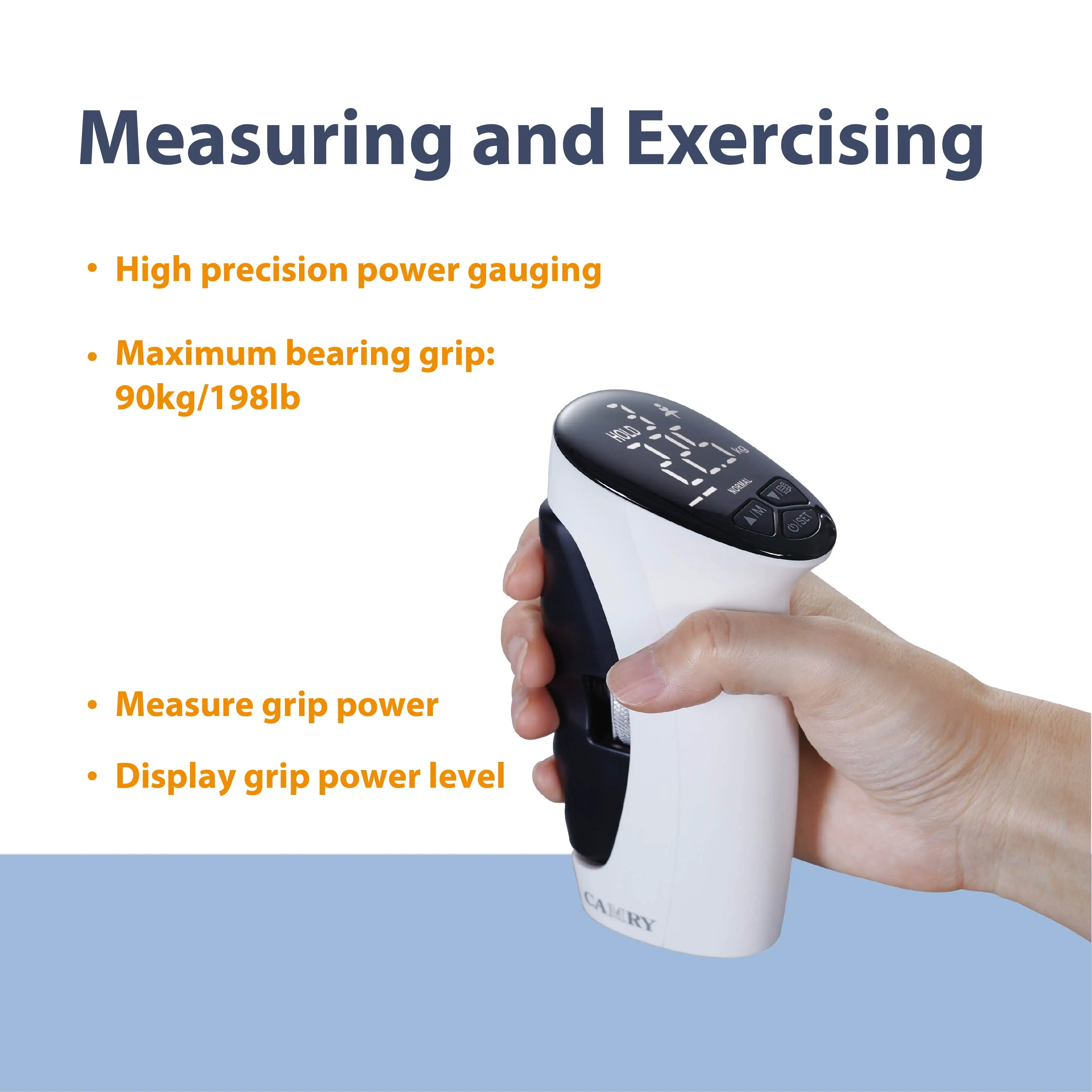 Grip Strength Trainer Grip Strength Tester Hand Grip Exerciser Auto Capturing Digital Hand Dynamometer Strengthener With Counter