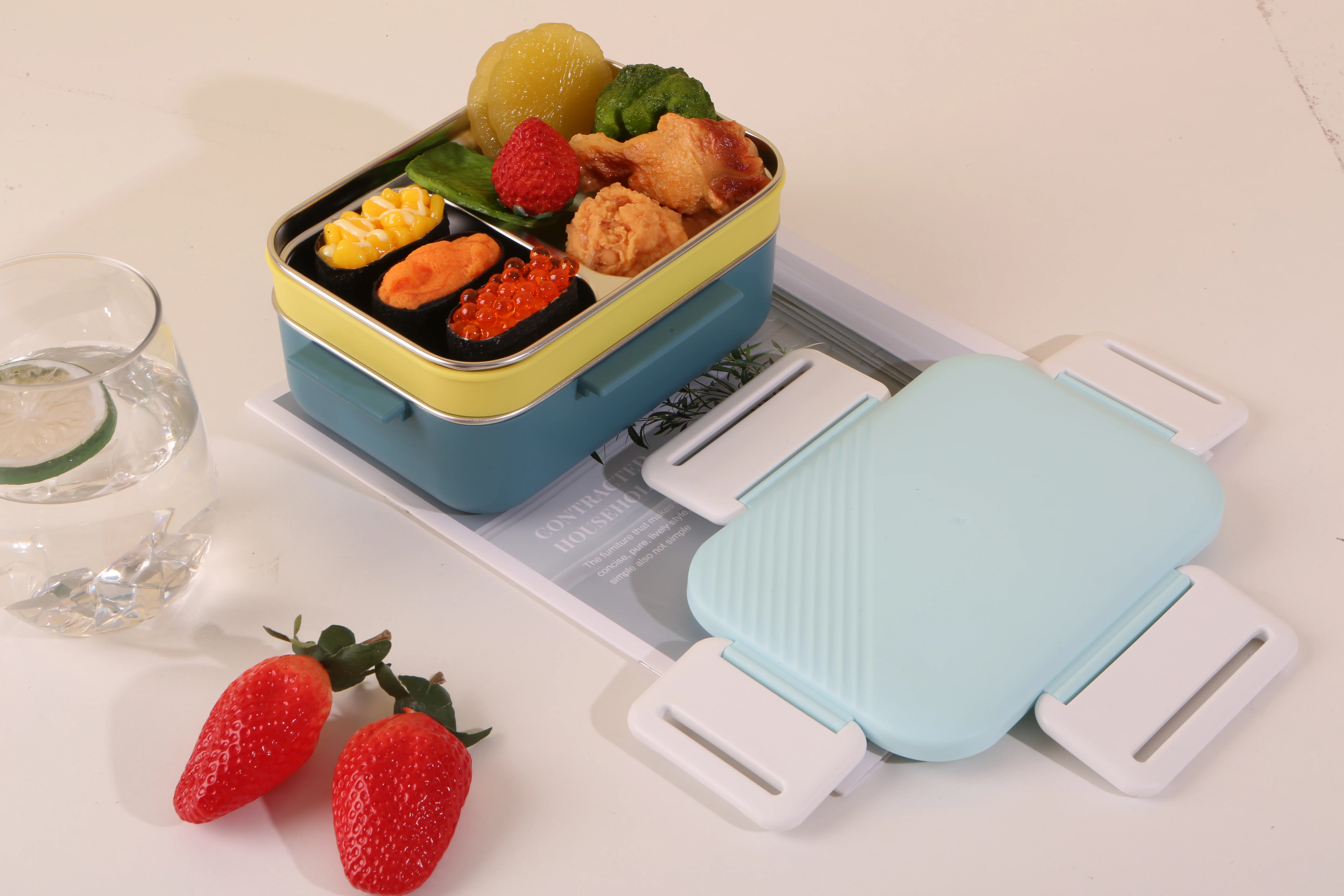 2 layers Thermal Insulated lunch box tiffin carrier