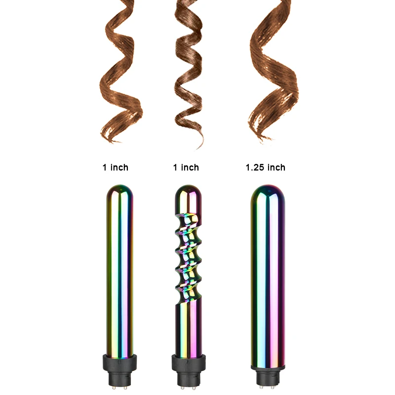 
Hot sale led electric Changeable head hair curling flat iron wholesale factory 