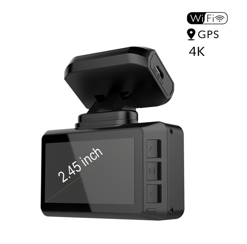 2.45 Inch HD 4K Driver Dash  Camera WiFi/IMX335 GPS Car DVR Recorder Dash Cam With Optional 1080P Reverse
