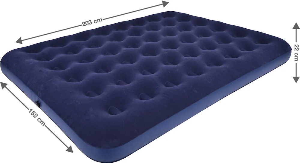 Custom Flocked PVC Size 203*152*22cm Indoor Outdoor Inflatable Air Bed Mattress For Camping