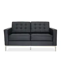Cost-effective Home Used Stainless Steel Frame Living Room Sofas Luxury Genuine Leather Sofa