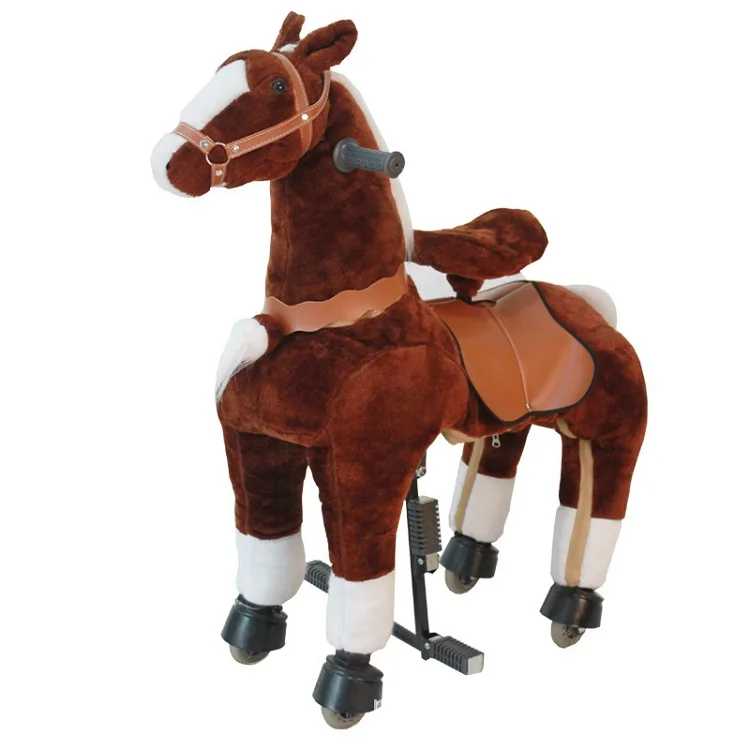 Custom Mechanical Kids Small Unicorn Horse Toddlers Plush Riding Horse