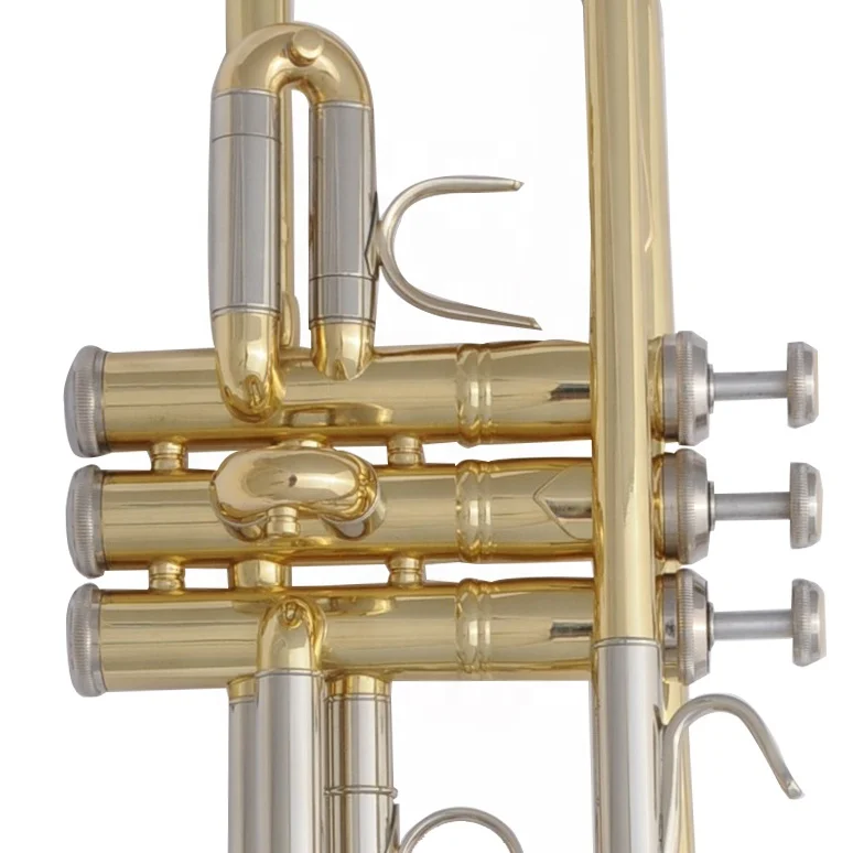 Brass instruments high quality gold lacquer trumpet for professional player