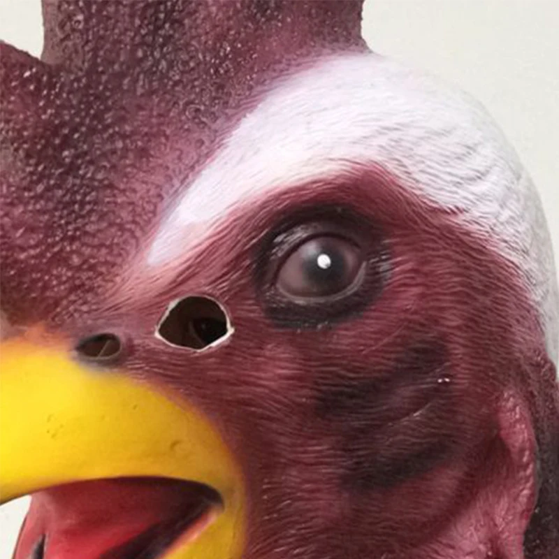 Thanksgiving Turkey Mask Animal Cock Latex Props for Halloween Cosplay Thanksgiving Rooster Props