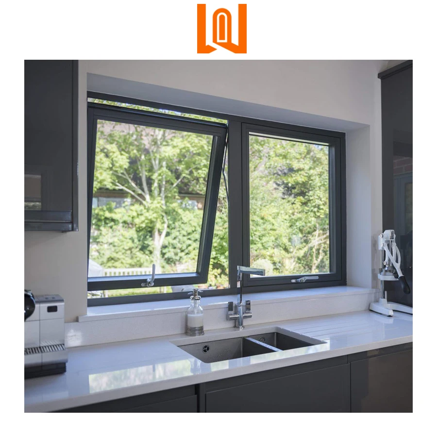 WANJIA оптовая продажа вилла закаленное стекло верхнее подвешенное окно вертикальное створчатое