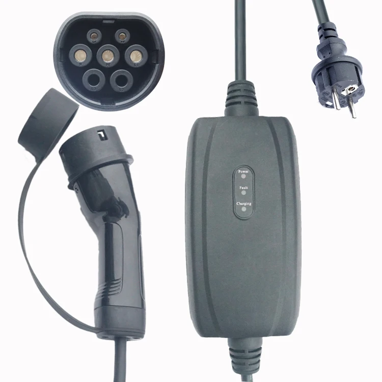 level 2 IEC 62196 electric vehicle car charger 3.5kw 16A type 2 portable ev charger with battery