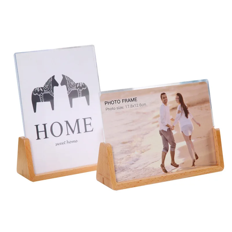 
Desktop decoration crafts photo frame custom different wood photo frame 