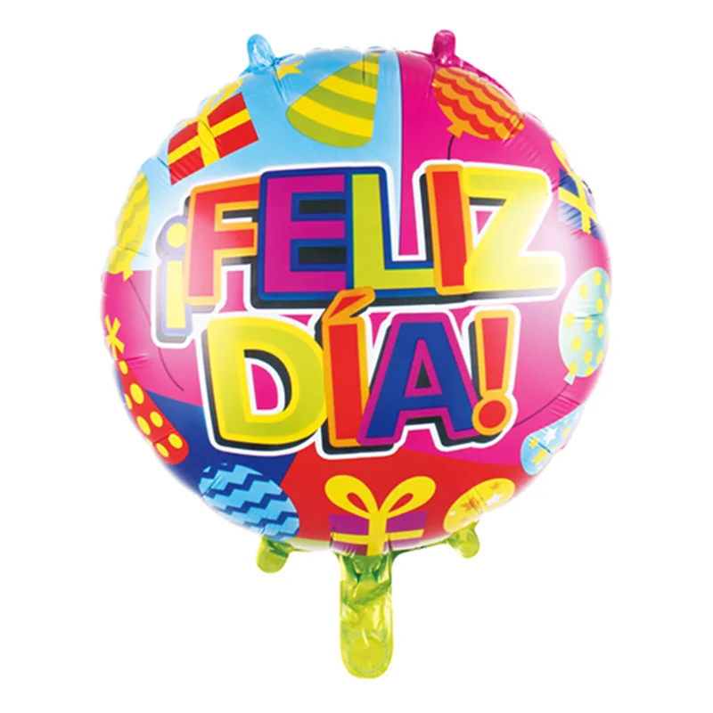 18 Inch Spanish Happy Birthday Foil Balloons Birthday Party Balloon Decorations Feliz Cumpleaos Letter Printing Helium Ballons