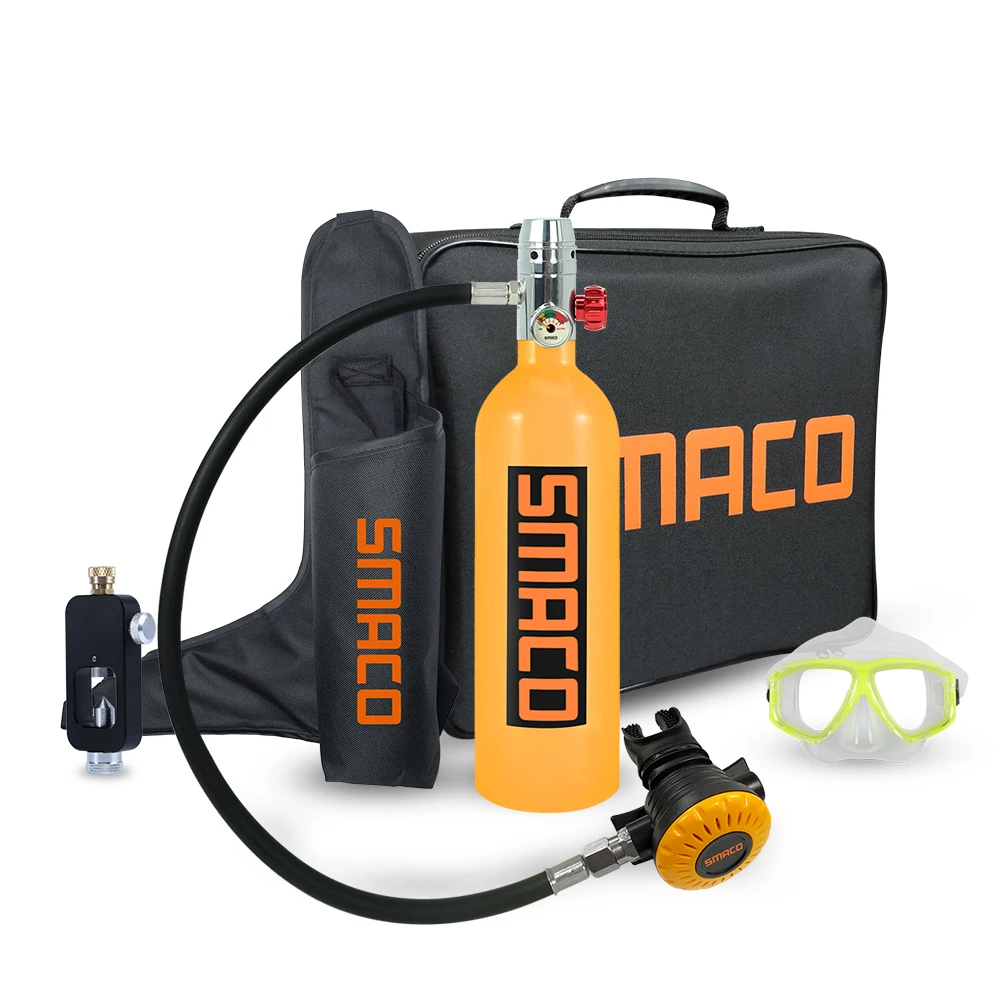 SMACO Manufacturer Direct Sale 1L Mini Spare Gas scuba Diving Equipment Set