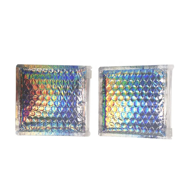 Custom Silver Bubble Mailer with Zipper, Metallic Padded Reusable Pouch, Waterproof and Shockproof Packaging
