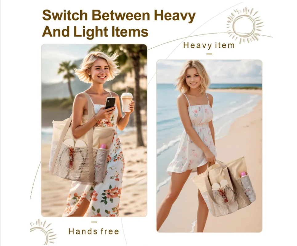 Large Tote Bag For Women Waterproof Beach Bag Pool Bag
