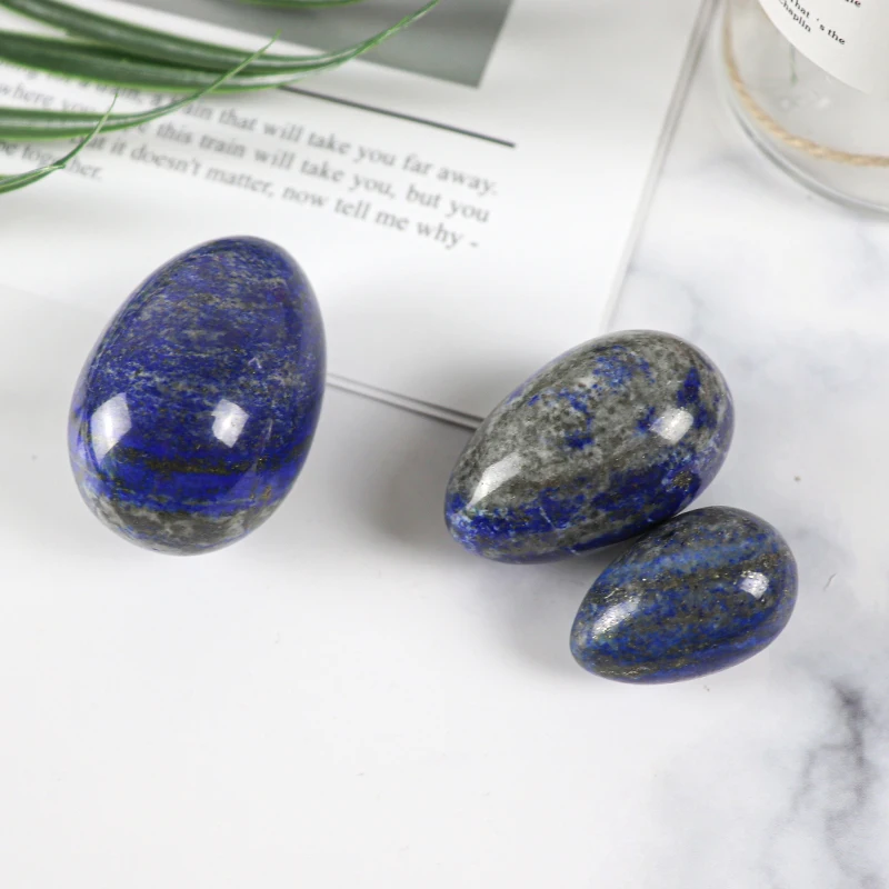High quality natural massage Kegel Exercise Yoni Eggs sets Semi-precious stone Lapis Lazuli yoni eggs
