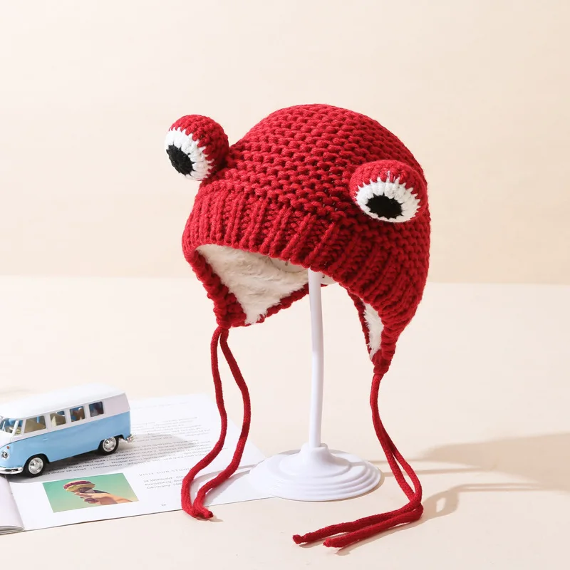 Baby Hat Cartoon Animal Shape Photography Props Breathable Infant Frog Knitted Beanie Babies Accessories Stretchy Toddlers Caps
