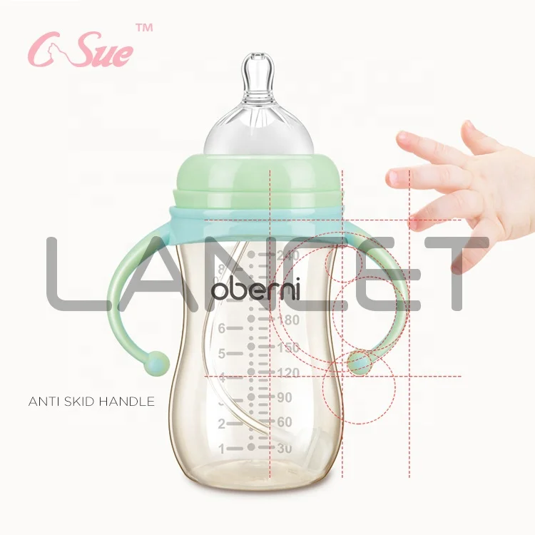 Baby products for sale 240ml/300ml milk bottle baby care product feeding bottle wholesale baby wide neck PPSU feeding bottle