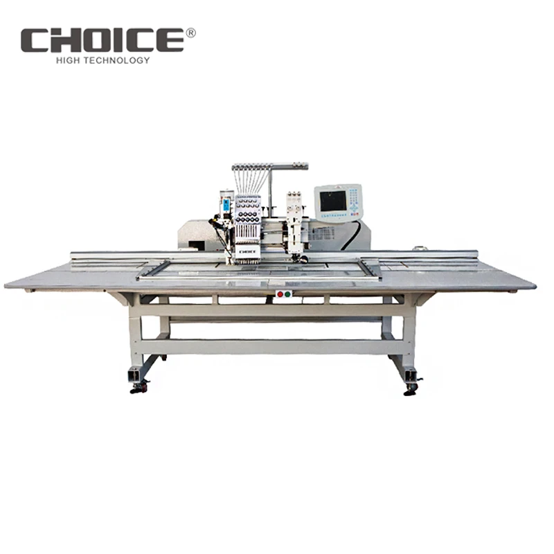 GC-0901E+1PD Free Accessories Flat Laser Embroidery Machine Single Head Embroidery Machine Computerized Embroidery Machine