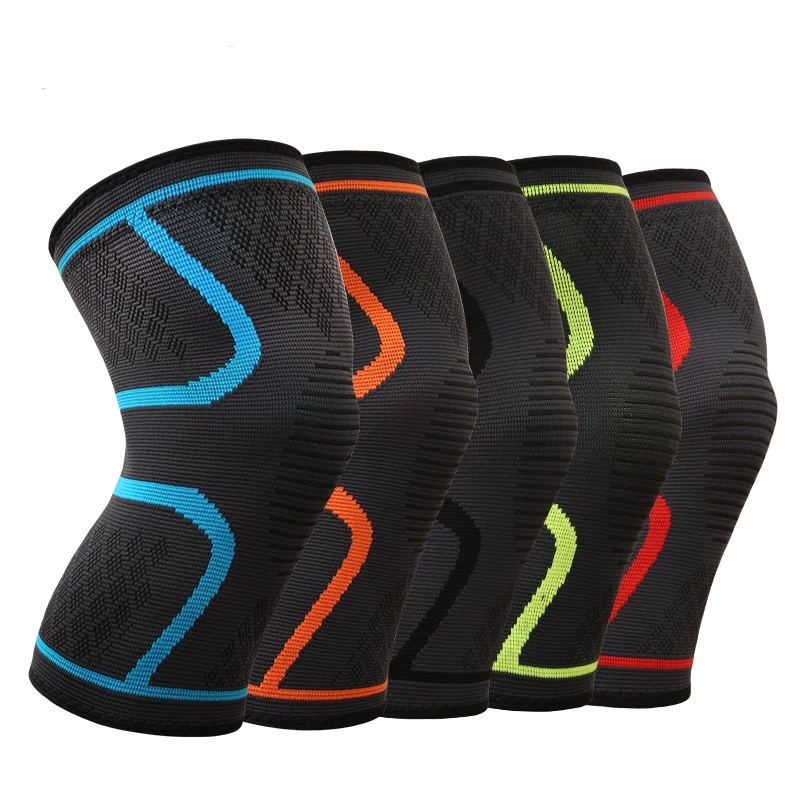 Anti Slip Compression Knitting Pain Relief Basketball Knee Brace Neoprene Support Sleeve for running sports