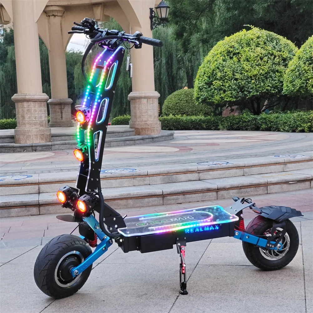 REALMAX folding 72V dual motor ST13 powerful offroad fat tire e scooter eletric scooters from china