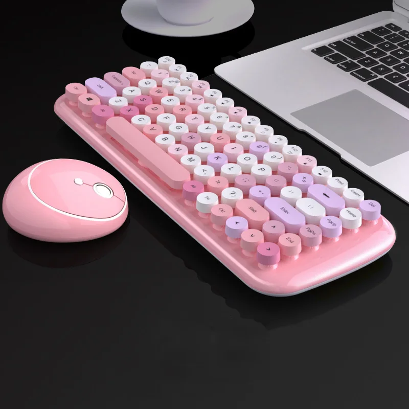 MOFii CANDYRetro круглая шляпа стимпанк Набор клавиатуры и мыши для ноутбука офисные игры игровая клавиатура мышь 82 раскладки