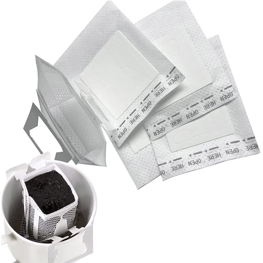 Custom Coffee Tea Filter Paper Drip Bag Hanging Ear Disposable Type Portable Coffee Filter Bag Virgin 100% Wood Pulp