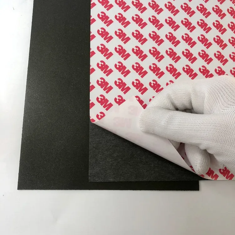 Strong rubber ndfeb magnet sheet with  adhesive magnetic strip with 3M or Nitto