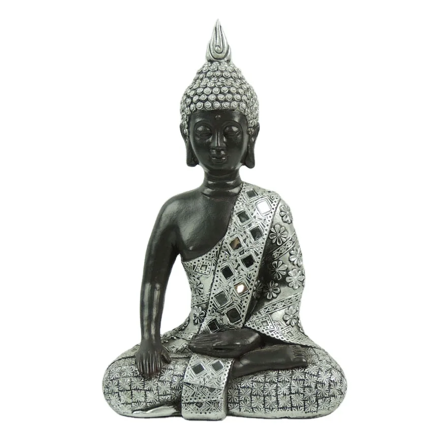 High quality religious handicraft thai buddha silver color painting