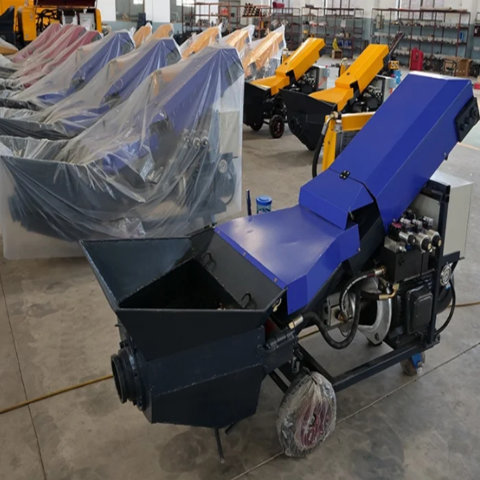 Good Quality Portable Small Cement Mortar Pump 7m3 H Diesel Concrete Pump Small Size Diesel Concrete Pump