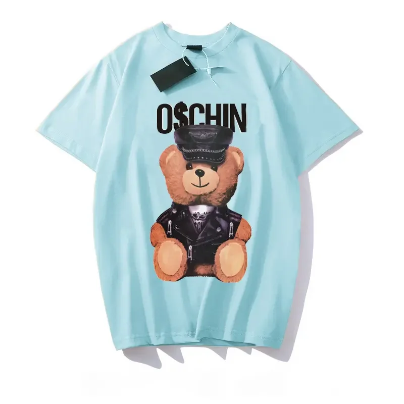 Women Bear Pattern Short Sleeve O-Neck Loose T Shirt For Women With Plus Size Casual Streetwear Tops