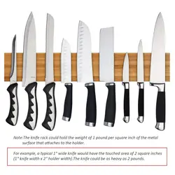 Amazon Wooden Magnetic Knife Strip Magnetic Tool Holder Kitchen Block Bamboo Magnetic Knife Holder for Wall