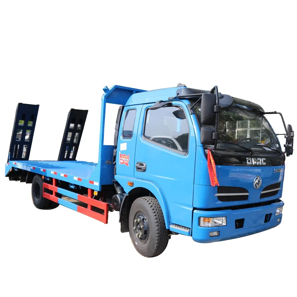 2021 hot sale good quality Dongfeng 6 tons flatbed transport truck for delivery excavator or other mechanism