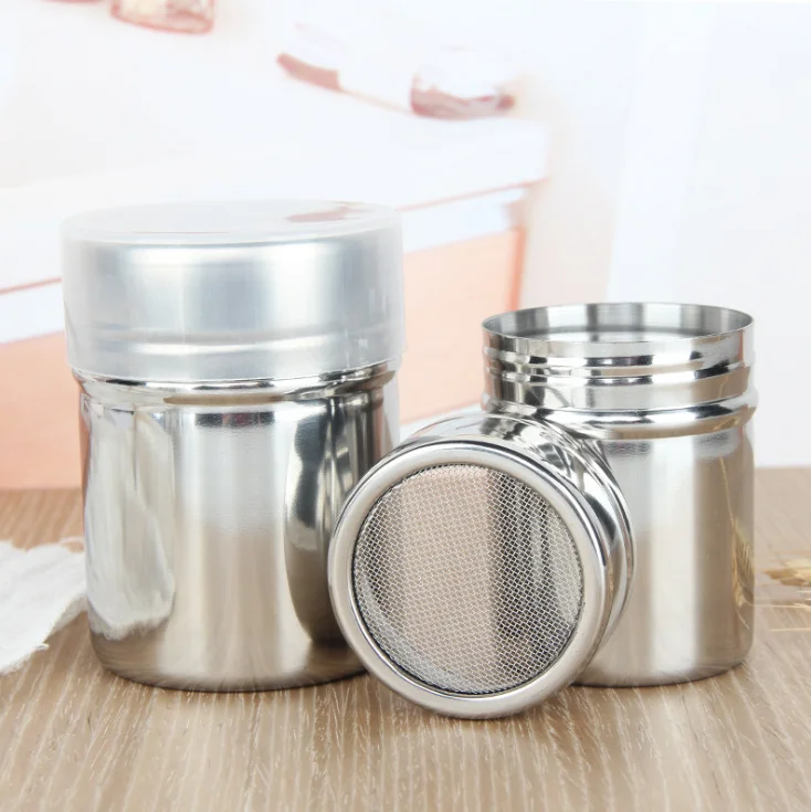 Wholesale Stainless Steel Wire Mesh Seasoning Bottle Spice Metal Salt Sugar Pepper Container Spray Bottle Coffee Can
