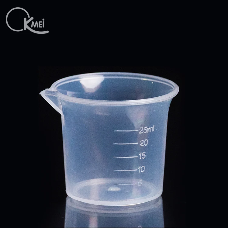 25ml 50ml 100ml 150ml 250ml 500ml 1000ml lab plastic Graduated measure beaker