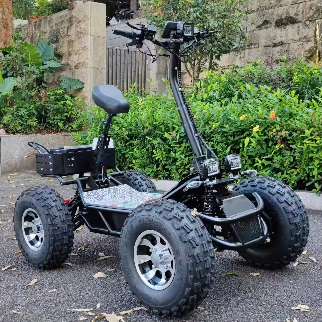 High Quality Four/4 Wheeler Off Road Atv Electric Scooter 60V 8000W Fast 50KMh 21 Inch Tire 10Kw Electric Quad Bike For Adults