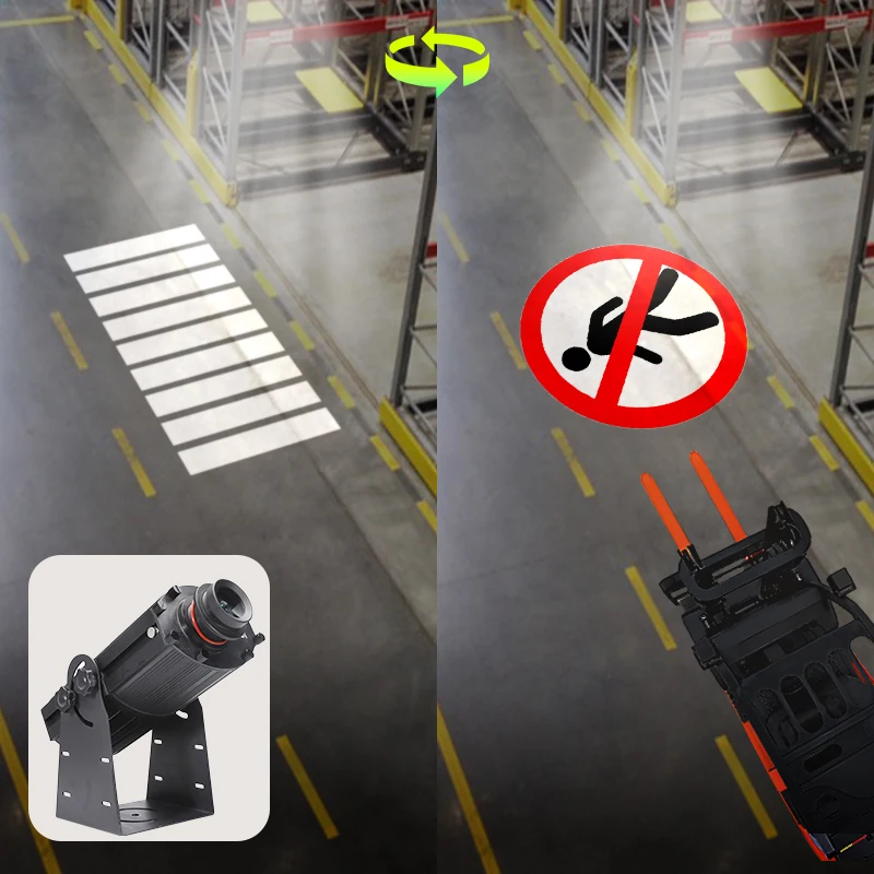 LED gobo projector 240W Industrial Projector Forklift Pedestrian Traffic Safety Used for Warehouse Workshop Advertising Light