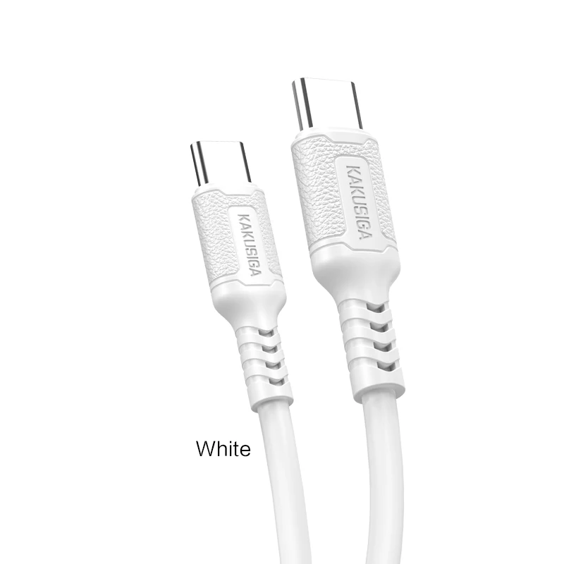 KAKUSIGA Flexible and Comfortable High Current 60W Type-C to Type-C Silicone Data Cable
