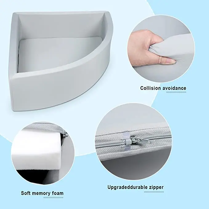 Kids Memory Foam Ball Pit Fan-Shape Ball Pits for Toddlers Babies Foldable & Portable Soft Ball Pool