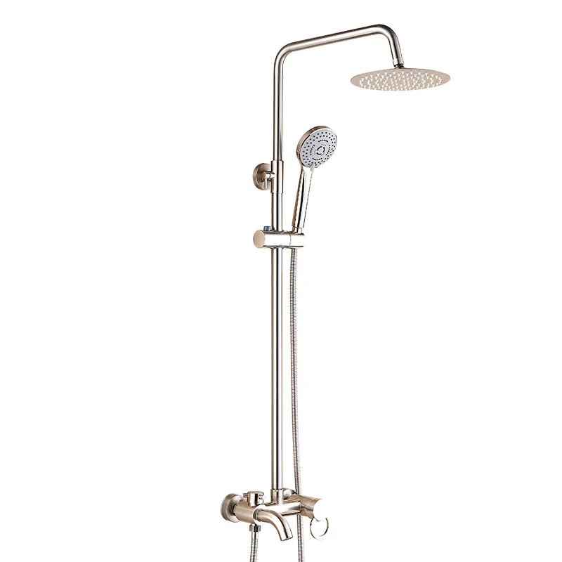 Factory price wall mounted bath shower faucet set hot cold mixer rain shower set