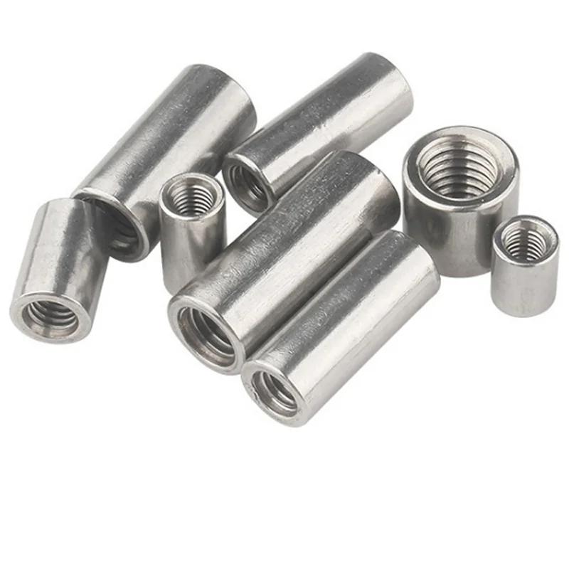Stainless steel/ aluminum female-female internal thread round connector threaded sleeve bushing standoff nut